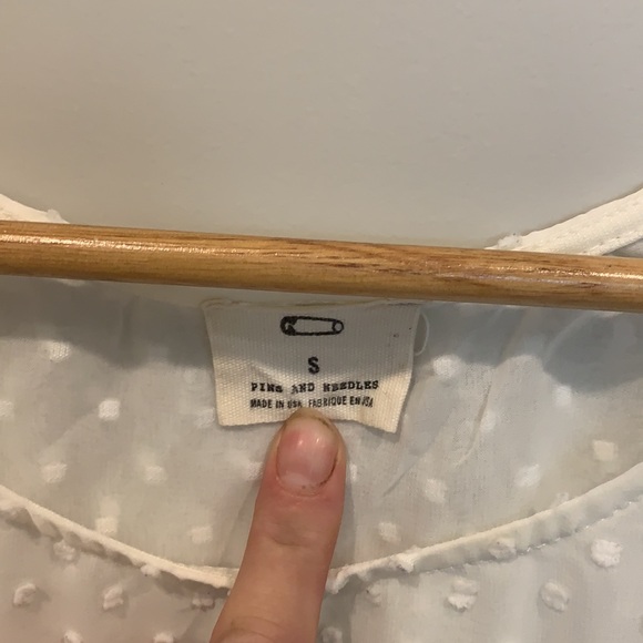 Sheer Cream Urban Outfitters blouse - Picture 2 of 3